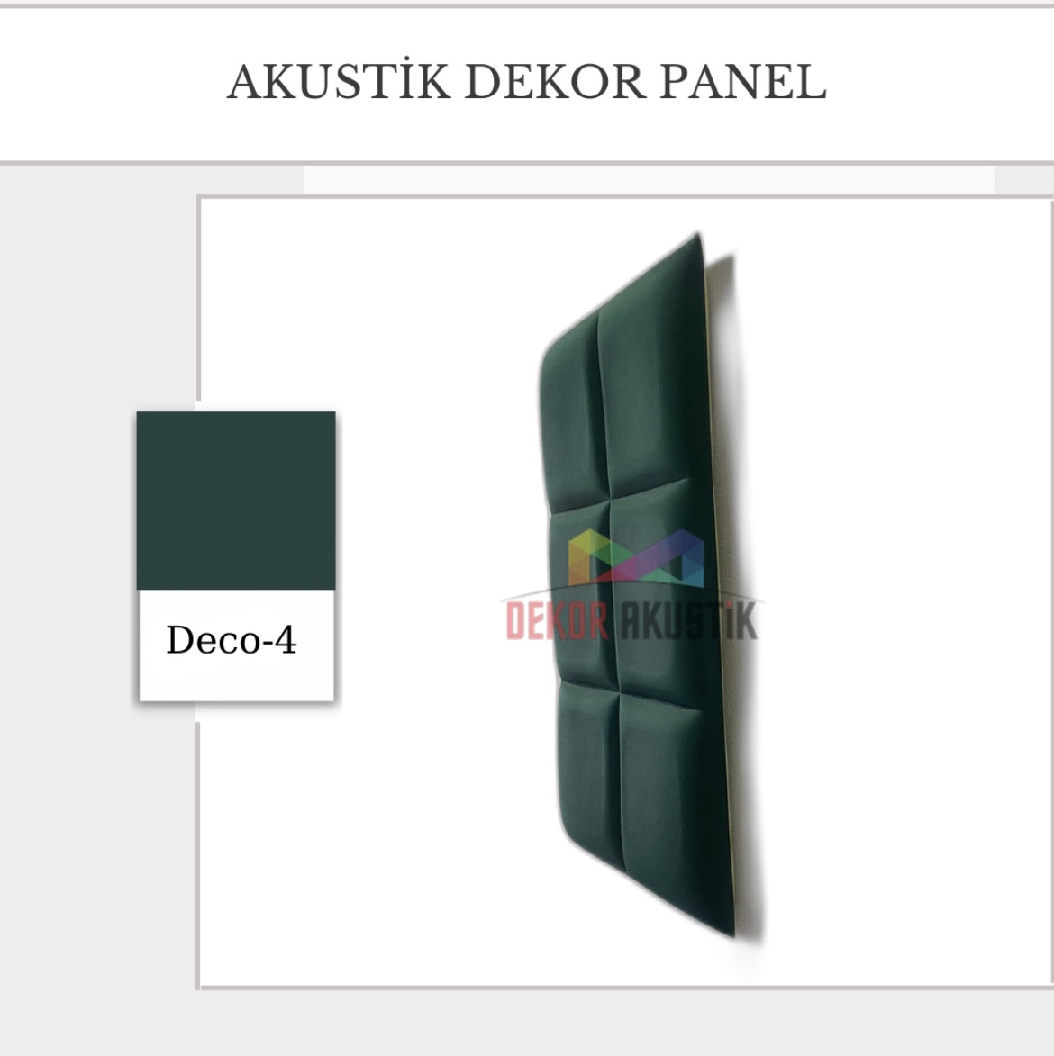 akustik dekor panel yeşil
