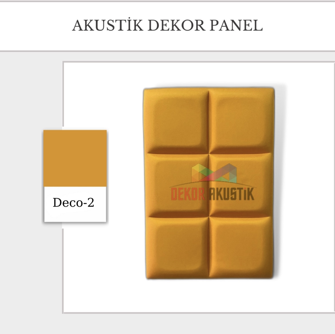 akustik dekor panel sarı