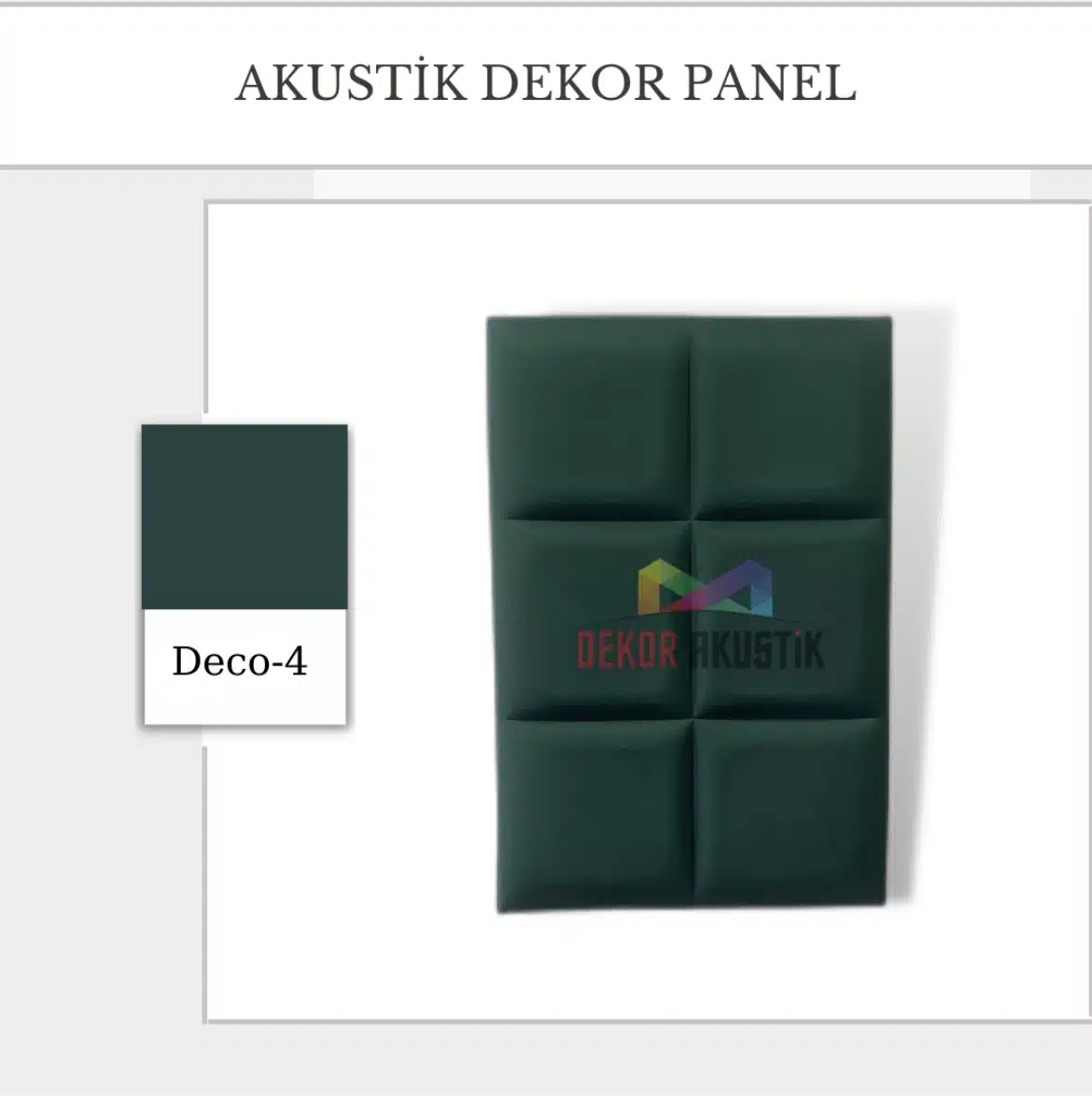 akustik dekor panel yeşil