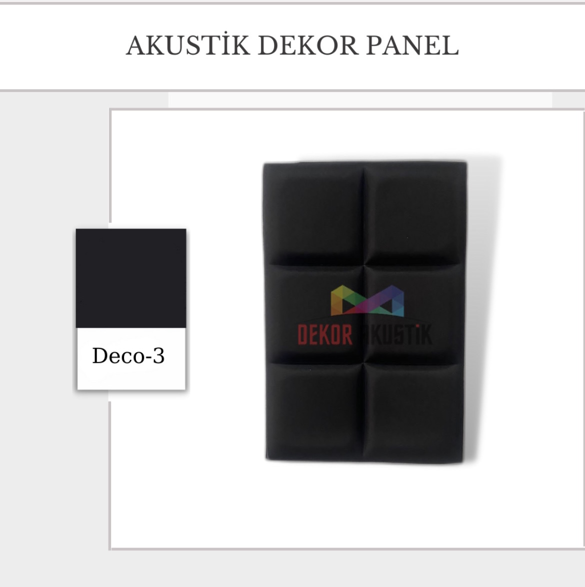 akustik dekor panel siyah