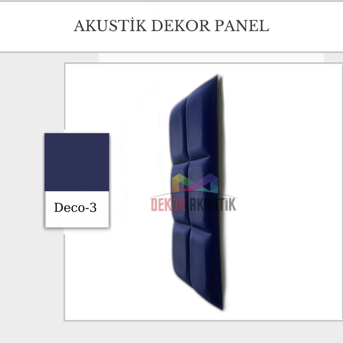 akustik dekor panel mavi