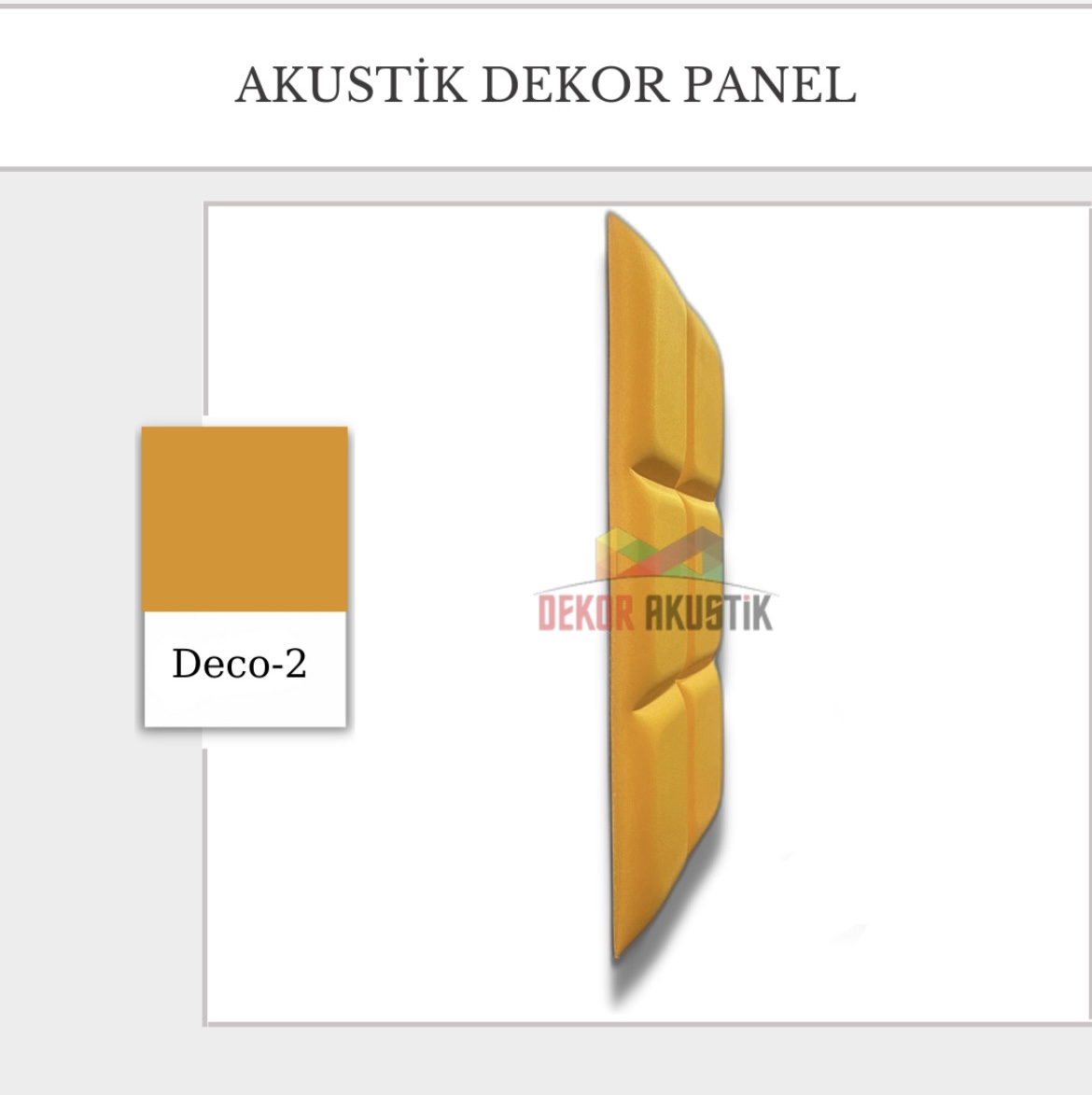 akustik dekor panel sarı